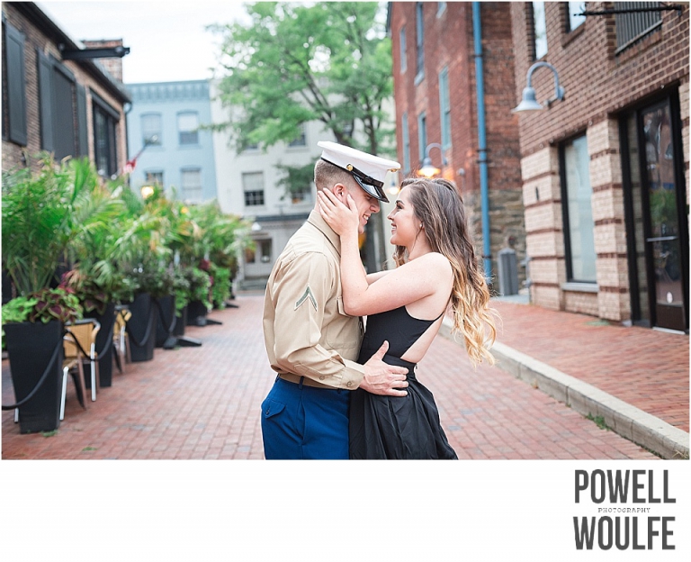 Old Town Alexandria Military Couple Session by Powell Woulfe Photography