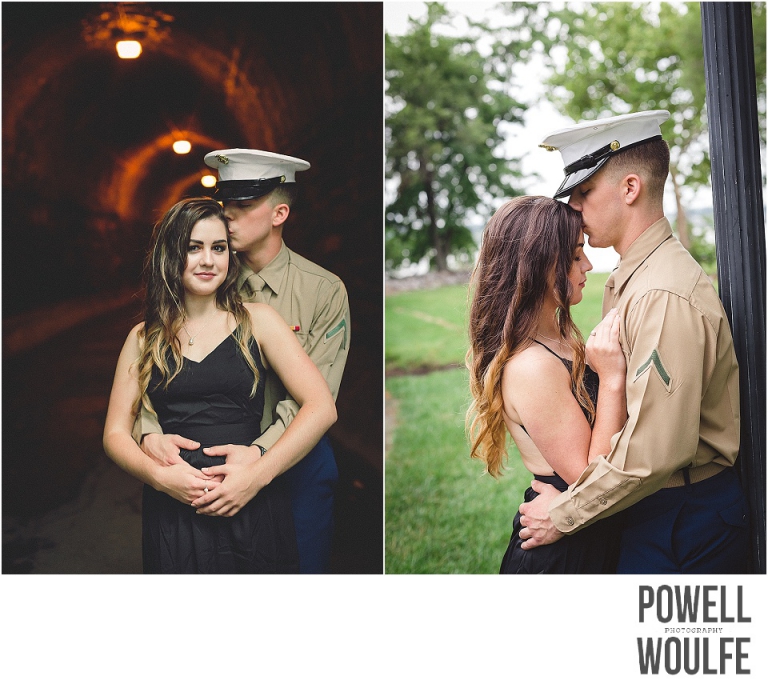 Old Town Alexandria Military Couple Session by Powell Woulfe Photography