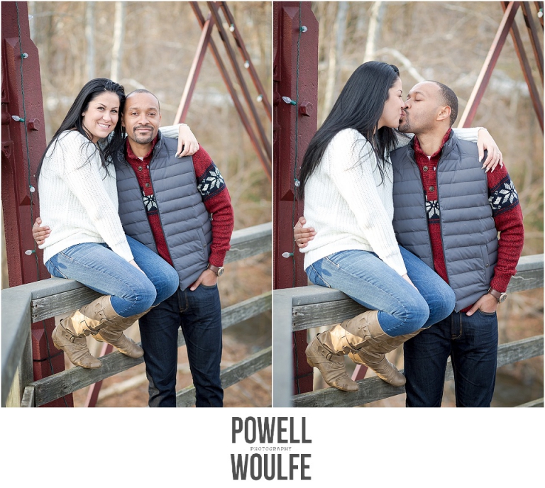 Historic Savage Mill Couple's Holiday Session by Powell Woulfe Photography